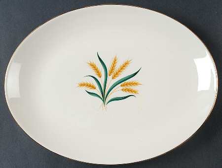 Royal Harvest (Gold Trim) 11" Oval Serving Platter