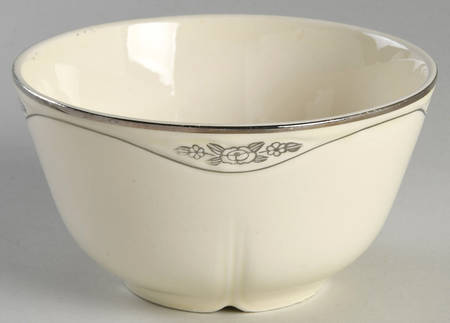 Silver Rose Patrician Silver Scroll Cranberry Bowl