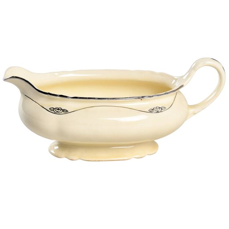 Silver Rose Patrician Silver Scroll Gravy Boat