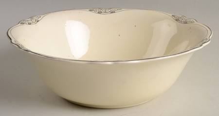Silver Rose Patrician Silver Scroll 9" Round Vegetable Bowl