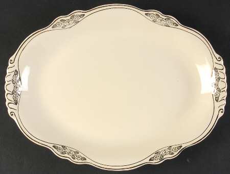 Silver Rose Patrician Silver Scroll 11" Oval Serving Platter