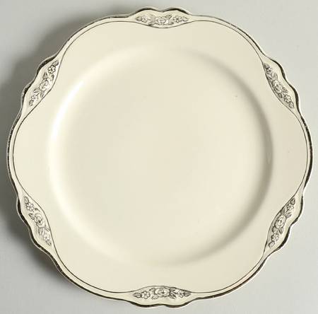 Silver Rose Patrician Silver Scroll Salad Plate