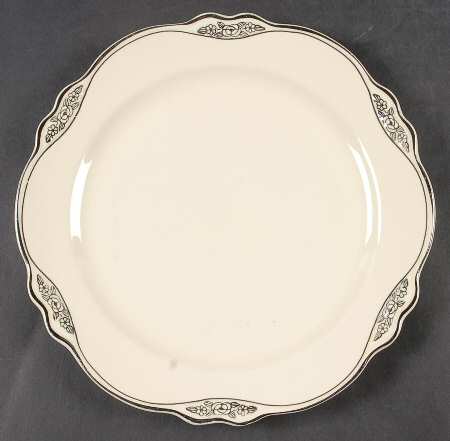 Silver Rose Patrician Silver Scroll Luncheon Plate