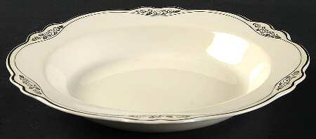 Silver Rose Patrician Silver Scroll Rim Soup Bowl