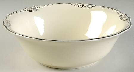 Silver Rose Patrician Silver Scroll 8" Round Vegetable Bowl