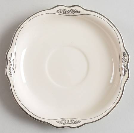 Silver Rose Patrician Silver Scroll Saucer for Flat Cup
