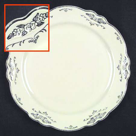 Silver Rose Patrician Silver Scroll Dinner Plate