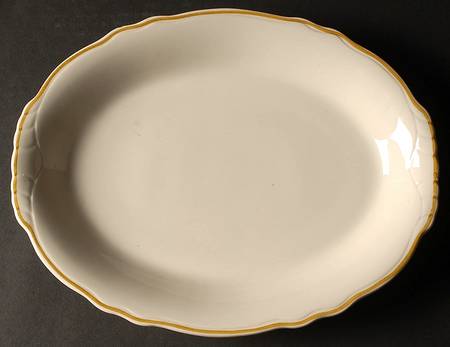 Styleline Gold 12" Oval Serving Platter by Homer Laughlin 