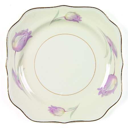 Tulip (Eggshell Nautilus) Square Salad Plate