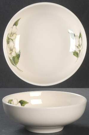 White Flower Coupe Cereal Bowl by Homer Laughlin 