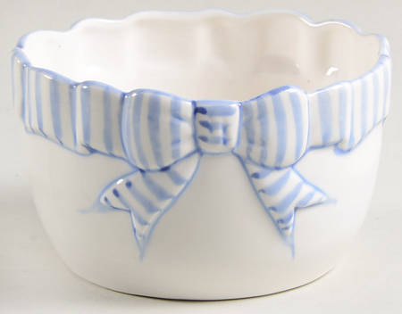 Blue Stripe Fruit/Dessert (Sauce) Bowl
