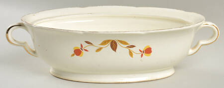 Autumn Leaf Ruffled D Oval Vegetable No Lid