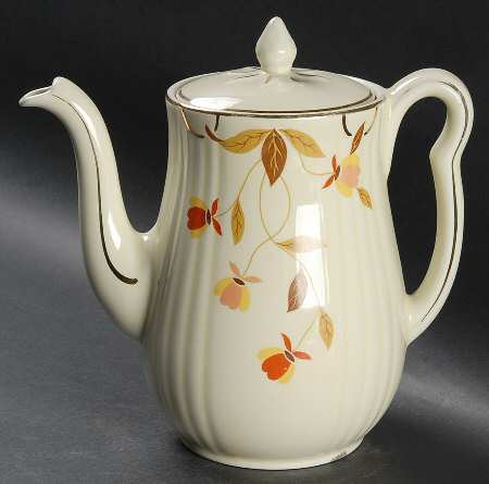Autumn Leaf Rayed (Long Spout) Teapot & Lid