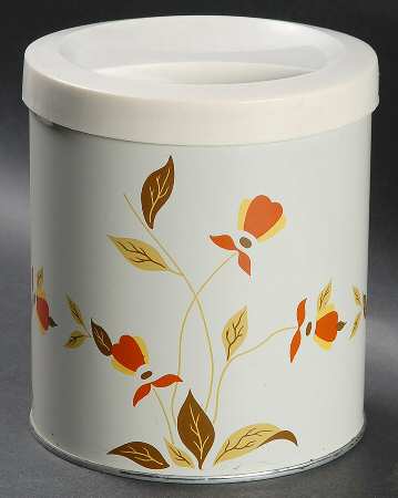 Autumn Leaf Metal Canister with Plastic Lid