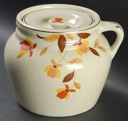 Autumn Leaf 2 1/4 Qt 1 Handled Bean Pot & Lid