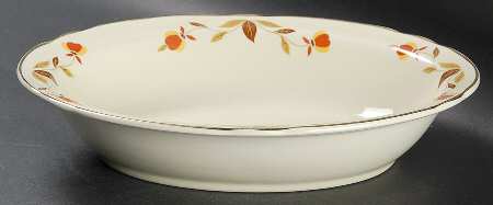 Autumn Leaf 10" Ruffled D Oval Vegetable Bowl