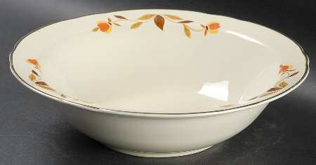Autumn Leaf 9" Ruffled D Round Vegetable Bowl