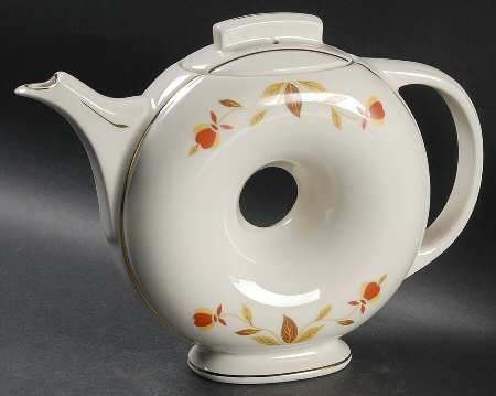 Autumn Leaf Donut Teapot & Lid