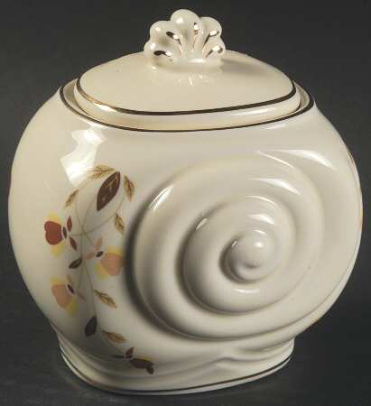 Autumn Leaf Nautilus Sugar Bowl & Lid