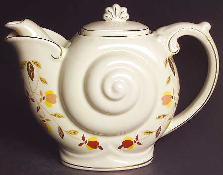 Autumn Leaf Nautilus Teapot & Lid