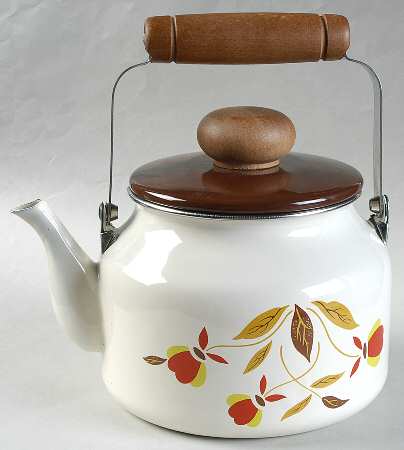 Autumn Leaf Metal Kettle & Lid