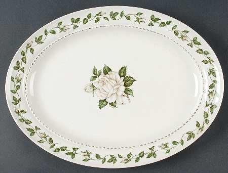 Cameo Rose 13" Oval Serving Platter