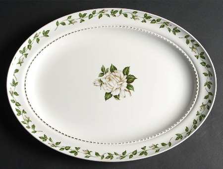 Cameo Rose 15" Oval Serving Platter