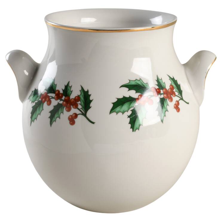 Christmas Tree & Holly Zeisel Style Cookie Jar No Lid