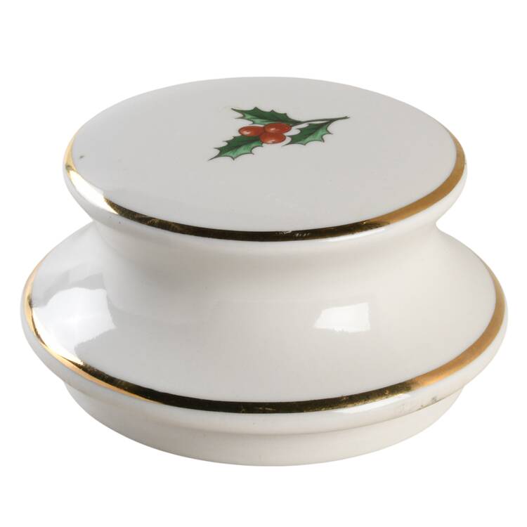 Christmas Tree & Holly Lid for Zeisel Style Cookie Jar