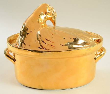 Golden Glo 1.25 Quart Oval Covered Casserole