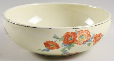 Orange Poppy 9" Salad Serving Bowl