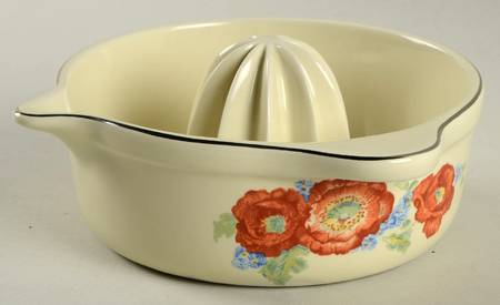 Orange Poppy China Reamer/Juicer