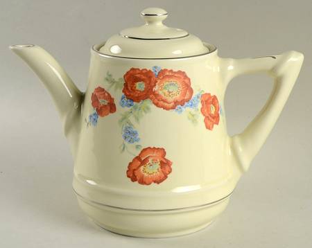 Orange Poppy Musical Teapot & Lid