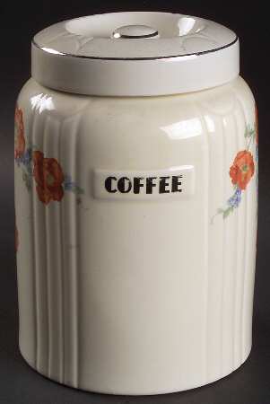 Orange Poppy Radiance Coffee Canister & Lid