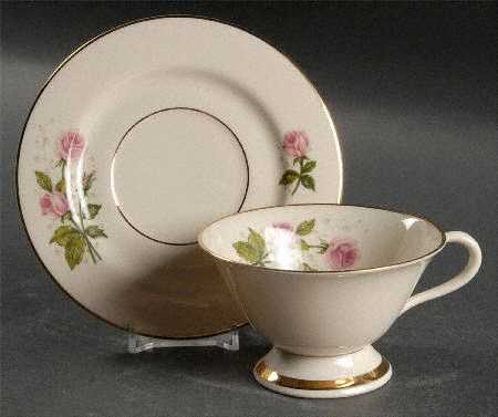 Provincial Rose Footed Cup & Saucer Set