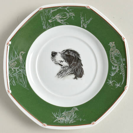 Chasse Hunter Green Saucer for Breakfast Cup