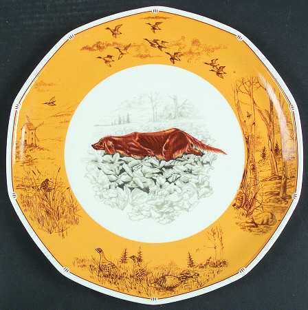 Chasse Yellow 13" Tart Plate