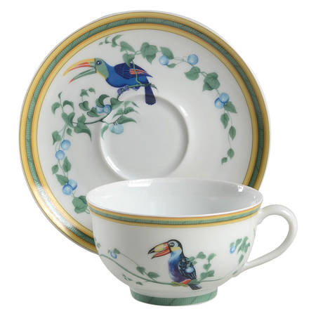 Toucans (Birds) Flat Cup & Saucer Set