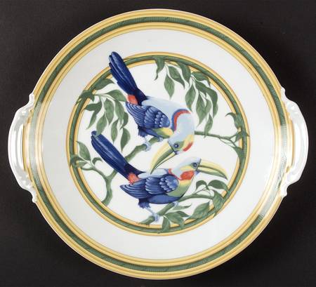 Toucans (Birds) Handled Cake Plate