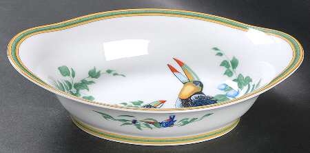 Toucans (Birds) 9" Oval Vegetable Bowl