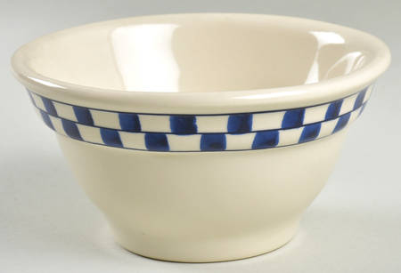 Blue Checks 5" Ribbed Mixing Bowl