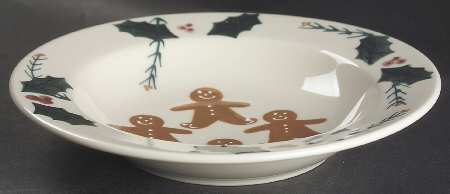 Gingerbread Large Rim Soup Bowl
