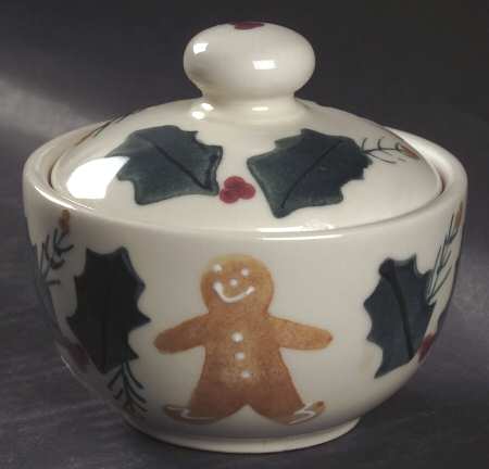 Gingerbread Sugar Bowl & Lid