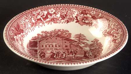 Avon Cottage Pink Fruit/Dessert (Sauce) Bowl
