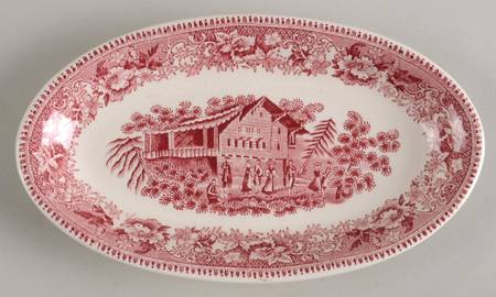 Avon Cottage Pink Relish/Gravy Underplate