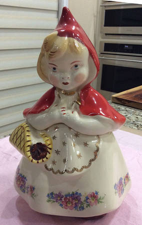 Little Red Riding Hood Cookie Jar & Lid #23