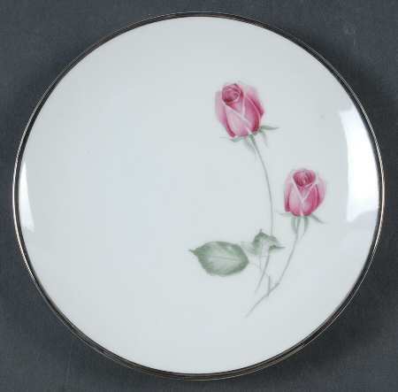 American Beauty (Platinum Trim, Sissi) Bread & Butter Plate by Hutschenreuther