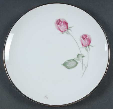 American Beauty (Platinum Trim, Sissi) Salad Plate by Hutschenreuther