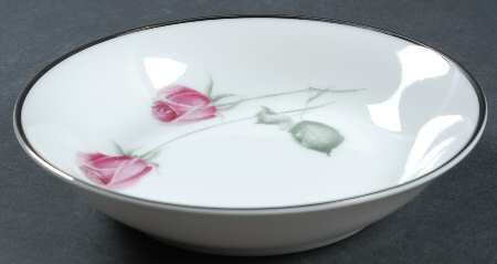 American Beauty (Platinum Trim, Sissi) Fruit/Dessert (Sauce) Bowl