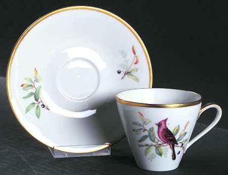 Audubon Bird Flat Cup & Saucer Set